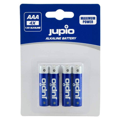 Jupio 4-Pieces Non-Rechargeable Alkaline AA Batteries LR6 (Blue)