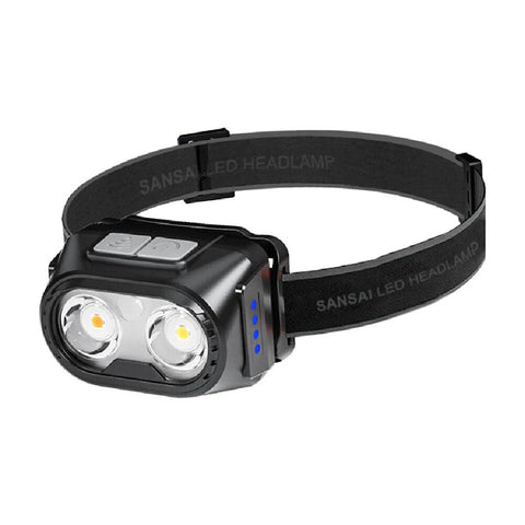 Sansai Rechargeable Motion Sensor LED Headlamp with Adjustable Band 5.8x4x3.5cm
