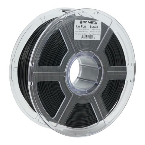 3D META Light Weight PLA 3D Printing Filament - Black