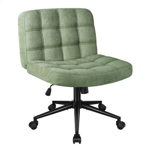ALFORDSON Office Desk Chair Computer Armless Wide Seat Mid Back (Green)