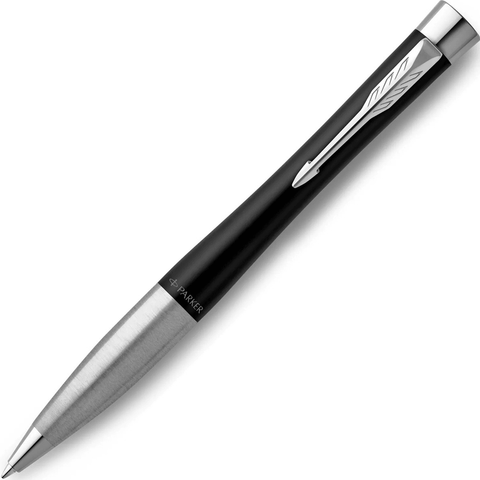 Parker Urban Premium Ballpoint Twist Pen Muted Chrome Trim Gift Box (Black)
