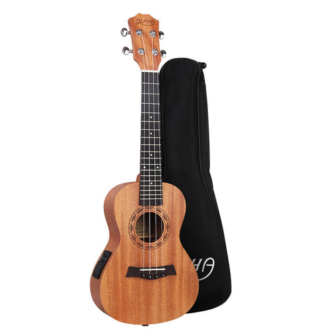Alpha 26" Ukulele Equaliser Natural Mahogany Tenor Beginner Gift with Bag