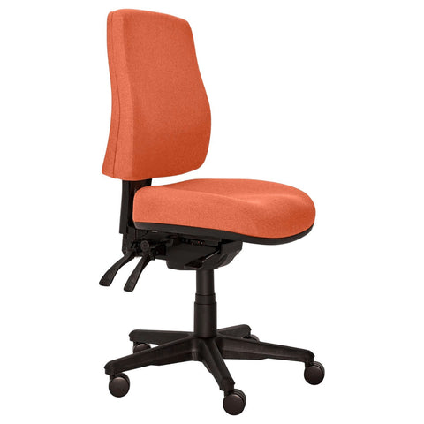 Buro Roma 3 Lever High Back With Seat Slide Without Arms Safetex Rust