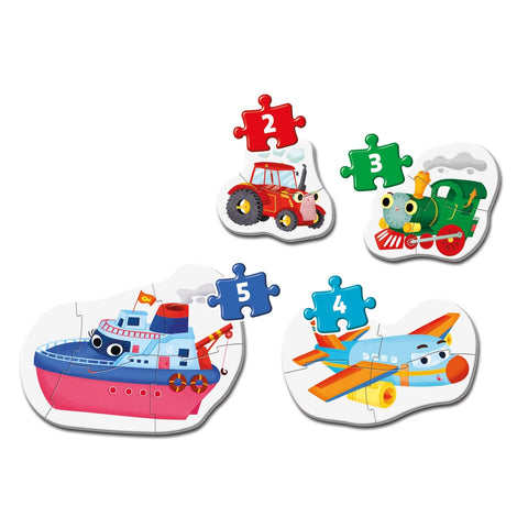 Clementoni My First Puzzles Means of Transport 4 Shaped Puzzles