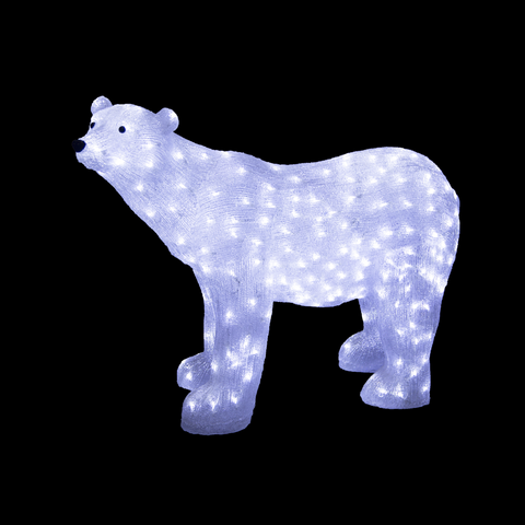 Lexi Lighting Acrylic Polar Bear Christmas Lights H75cm