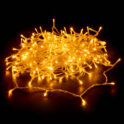 Lexi Lighting 520 LED Connectable Fairy Christmas Lights Chain Clear Cable - Warm White