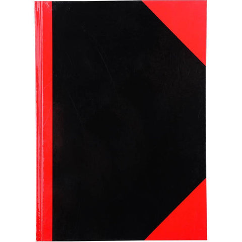 Notebook Casebound Ruled Gloss Cover A7 (Black And Red ) [100 Leaf]