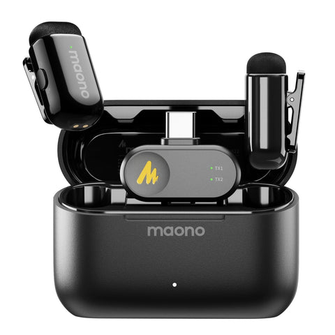 MAONO WAVE T1 MINI Wireless Lavalier Microphone Type-C with Charger Case