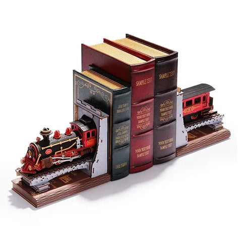 Robotime DIY Bookends Century Train