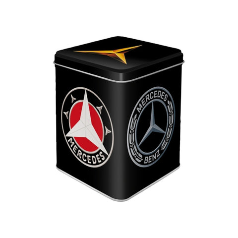 Nostalgic-Art Storage Tin 7.5x9.5cm Mercedes Benz Logo Evolution Container