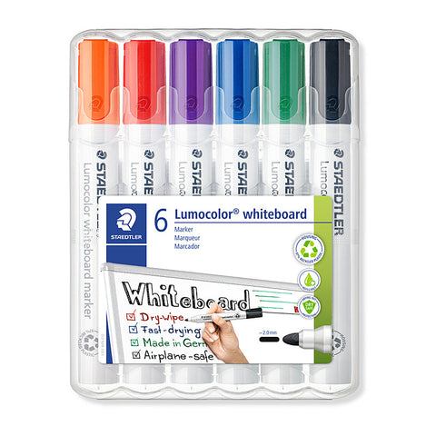 Staedtler Whiteboard Marker 351 Bullet Point (Assorted) [Case 6]