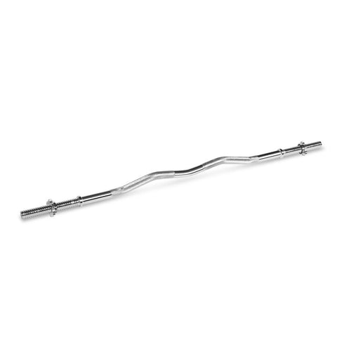 Bodyworx Spinlock Curl Bar and Collars V2 Weightlift Home Workout Exercise 47in