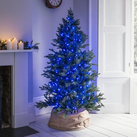 Lexi Lighting 240 LED Fairy Light Chain Dark Green Cable - Blue