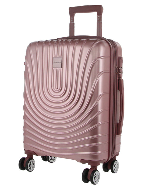 Pierre Cardin Cabin Hard-Shell Suitcase Travel Luggage Bag 54cm/48L Rose
