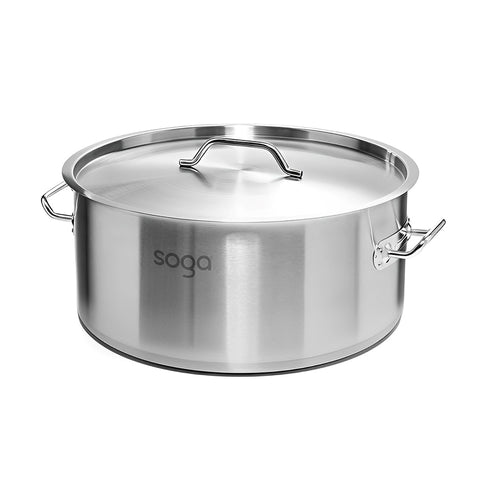 SOGA 18/10 Stainless Steel Stock Pot 113L
