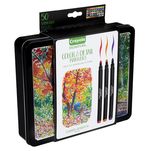 Crayola Signature Colour & Detail Markers 8+ [50-Pieces]