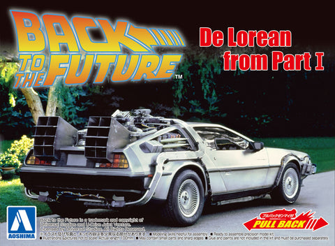 Aoshima 1/43 Pullback Back to the Future from Part I Time Machine