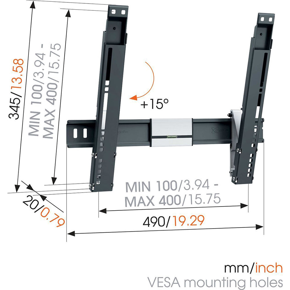 Vogel's THIN415 Tiltable Wall Bracket Mount For 26-55" LED TV (Black) - JB Hi-Fi
