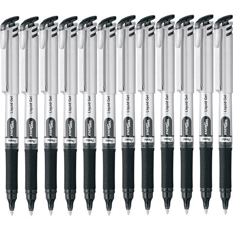 Pentel BL17 Box 12 Energel Gel Ink Pen Medium 0.7mm (Black)