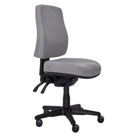 Buro Roma 3 Lever High Back With Seat Slide Without Arms Safetex Smoke