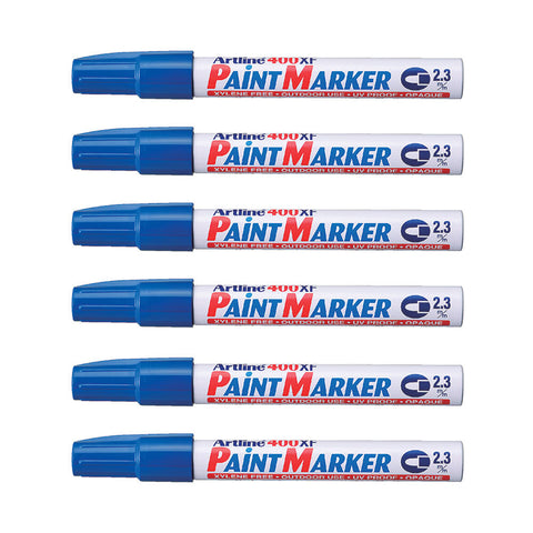 Artline 400 Permanent Paint Marker 2.3mm Bullet Nib (Blue) [12 Pack]