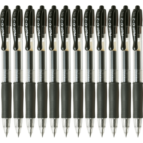 Pilot G2 Retractable Gel Ink Pen Extra Fine 0.5mm (Black) [Box 12]