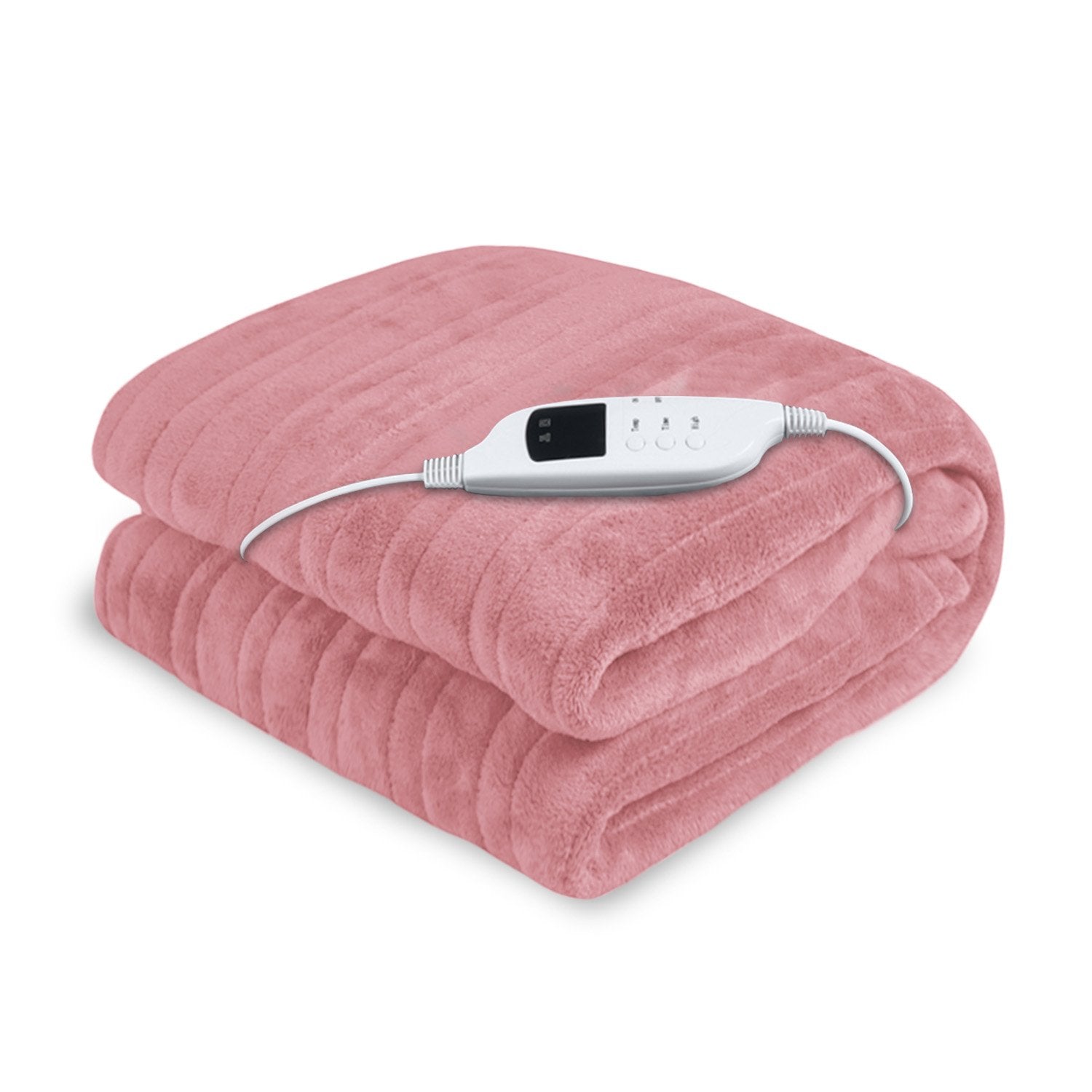 Laura Hill Heated Electric Blanket Fleece Throw (Pink) JB Hi-Fi