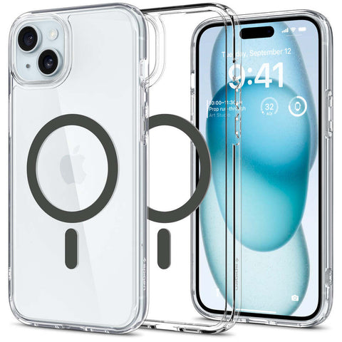 SPIGEN Ultra Hybrid MagSafe Case for iPhone 15 Plus (Graphite)
