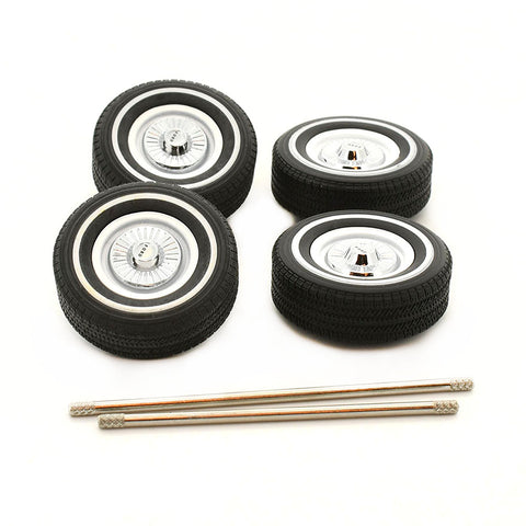 DDA 1:18 Scale Custom XP Falcon Standard Wheel White 4pack Model Toy