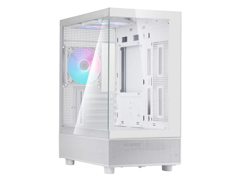 SilverStone LD04 Tempered Glass ARGB Micro-ATX Tower - White