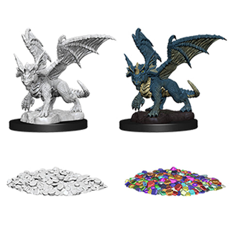 Wizkids D&D Nolzurs Marvelous Unpainted Miniatures Blue Dragon Wyrmling