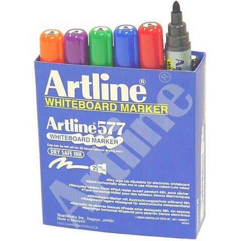 Artline 577 Whiteboard Marker 2 Bullet Assorted Box of 12