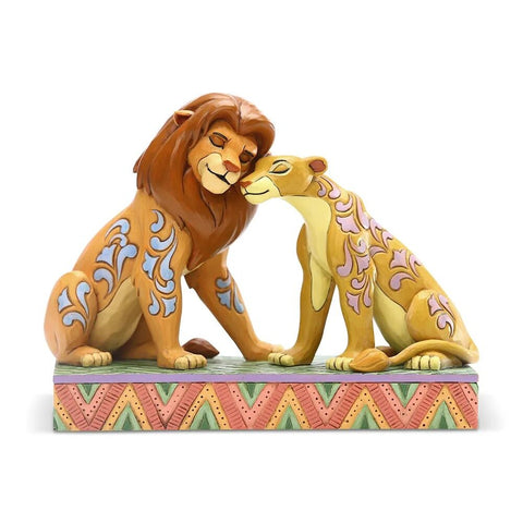 Jim Shore Disney Traditions - The Lion King Simba and Nala Snuggling - Savannah Sweethearts