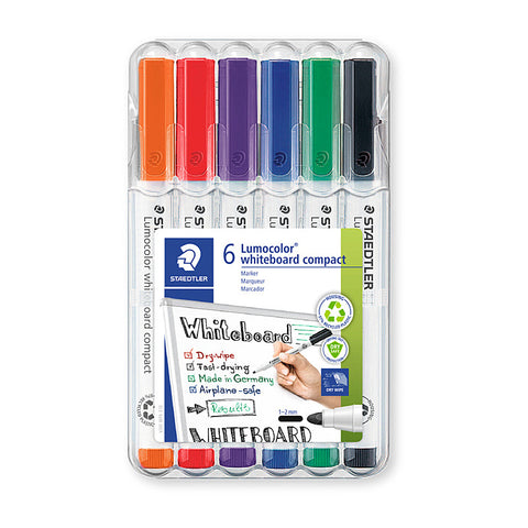 Staedtler Compact Whiteboard Marker (Assorted) [Case 6]