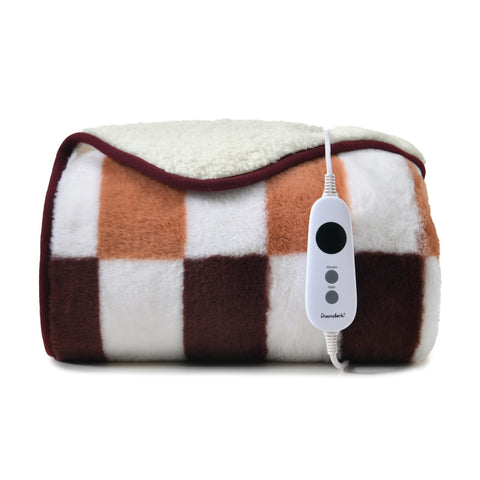 Dreamaker Alma Faux Fur Heated Throw [130x160cm] (Chocolate Mousse)