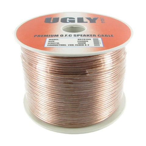 25m 50m 100m Ugly 20AWG Speaker Cable OFC 28 Strands Figure 8 Home Theatre Hi-Fi