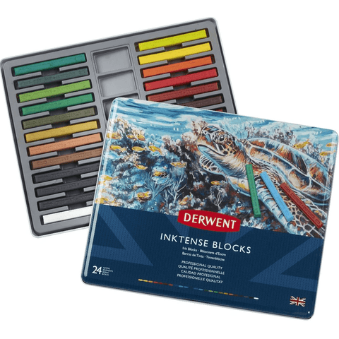 Derwent Inktense Block Assorted Tin 24 Blocks