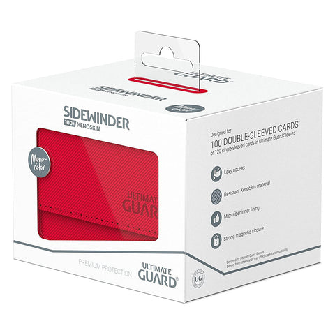 Ultimate Guard Sidewinder 100 Xenoskin Monocolor Red Deck Box