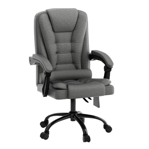 Artiss 2 Point Massage Office Chair Fabric (Grey)