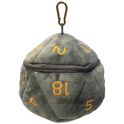 Ultra Pro: UP19411 D&D D20 Plush Realmspace Grey and Orange Dice Bag Dungeons & Dragons