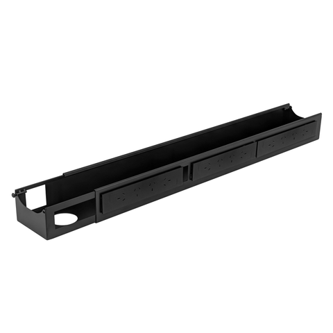 Quad Frame Channel + Mounting Bracket - Black / 12 Plugs