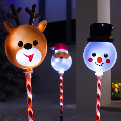Lexi Lighting Cartoon Path Christmas Lights Set of 3