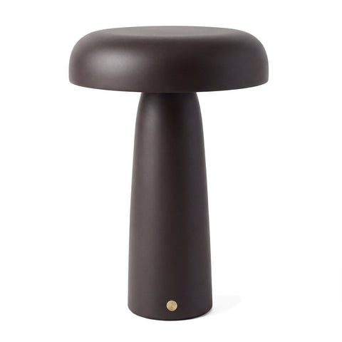 Desky Mushroom Wooden Desk Lamp Solid Wood Ambient LED Table Lamp - Walnut