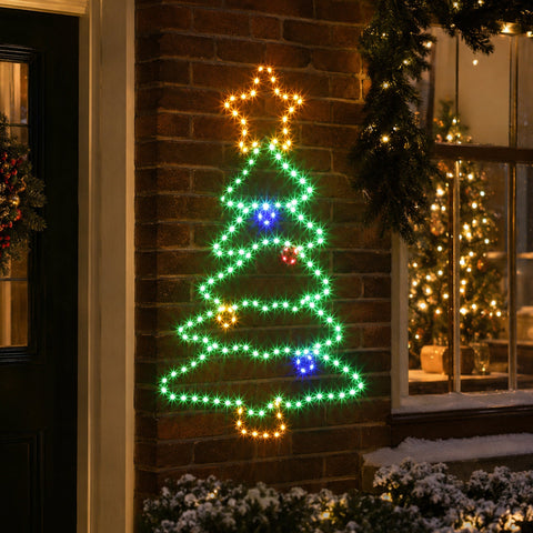 Lexi Lighting 60X35CM Dewdrop Christmas Tree Silhouette