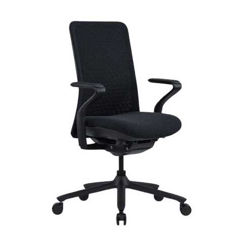 Desky Pro Ergonomic Mesh Chair No Headrest Midnight Black