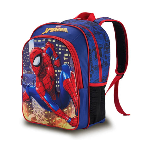 Spiderman Kids 15in Backpack Spiderman Print School Bag With Side Pockets