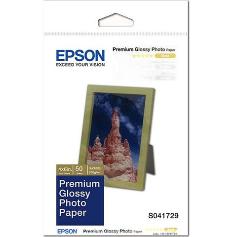 Epson Premium Glossy Photo Paper 6x4 Inch Pack 50