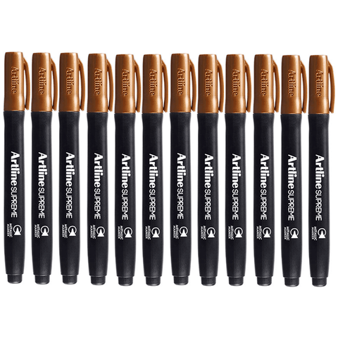 Artline Box 12 Supreme Metallic Marker (Bronze)