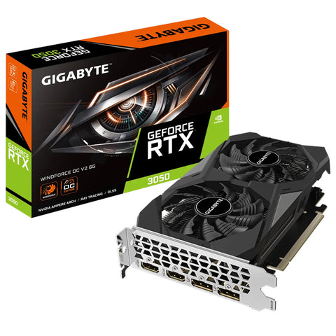 Gigabyte GV N3050WF2OCV2 6GD GeForce RTX 3050 WindForce OC V2 6G Graphics Card