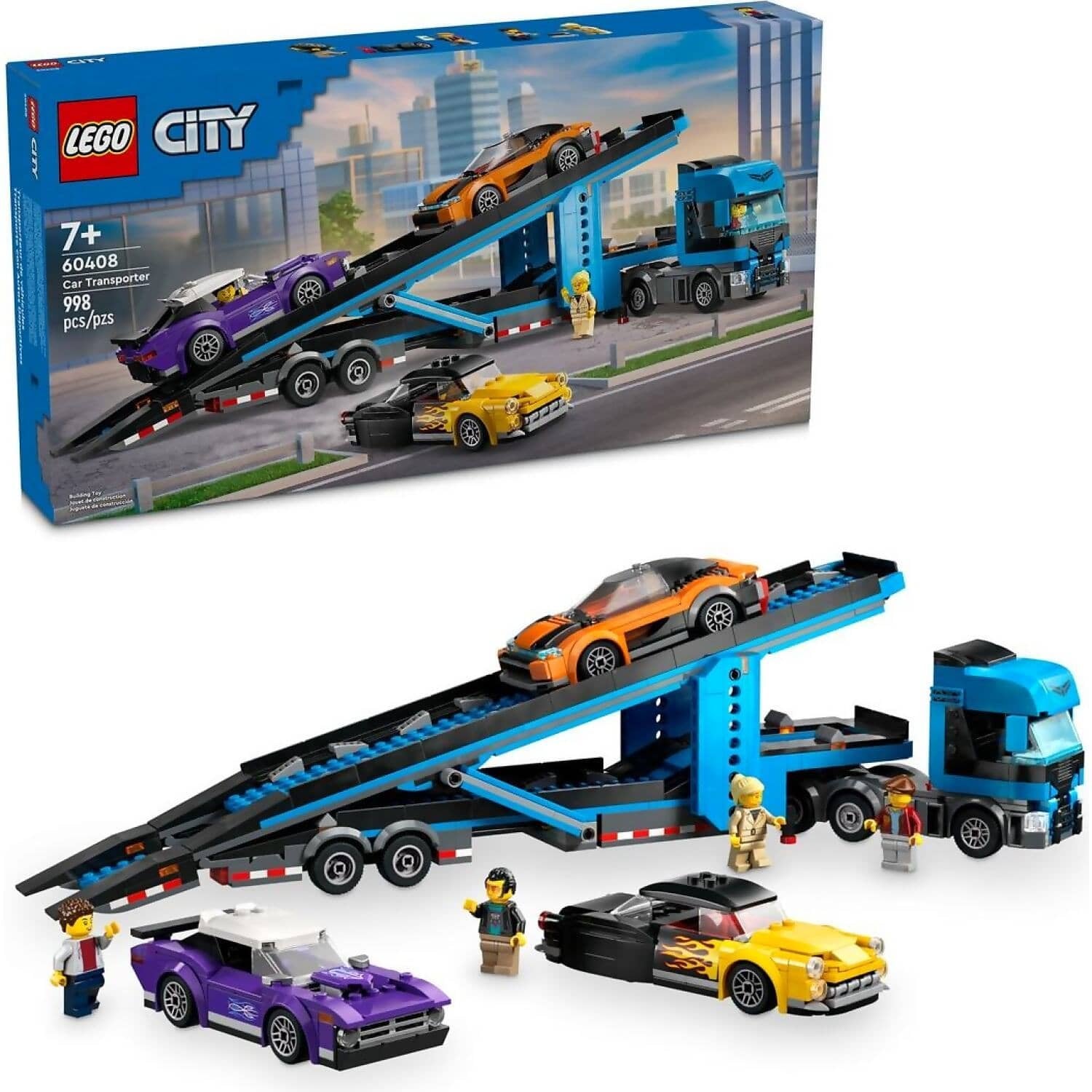 LEGO 60408 Car Transporter Truck with Sports Cars City JB Hi-Fi